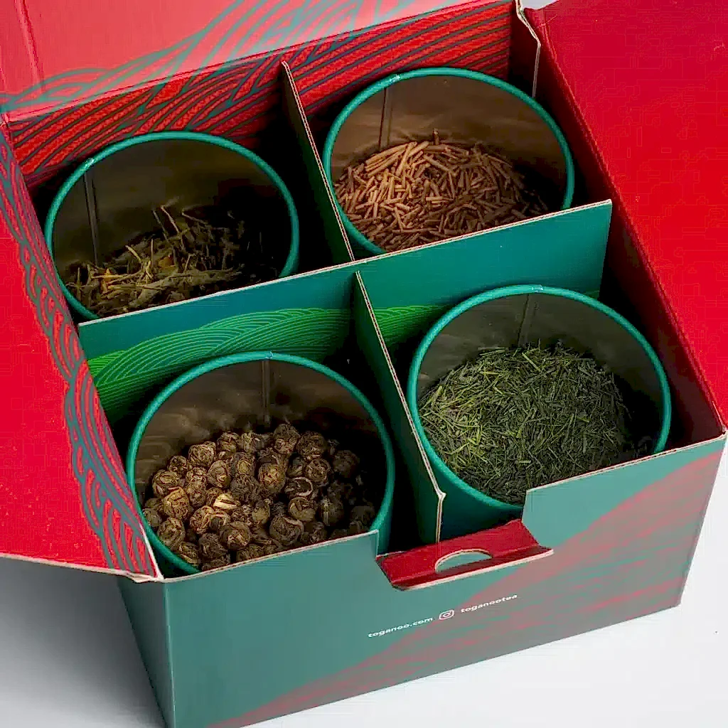 green tea set 4'lüyeşil çay seti