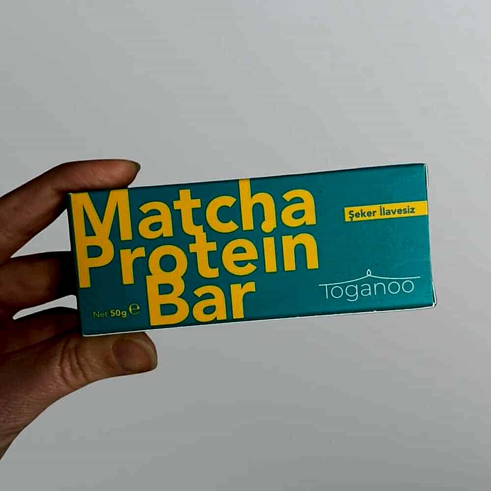 matchalı protein bar glutensiz vegan